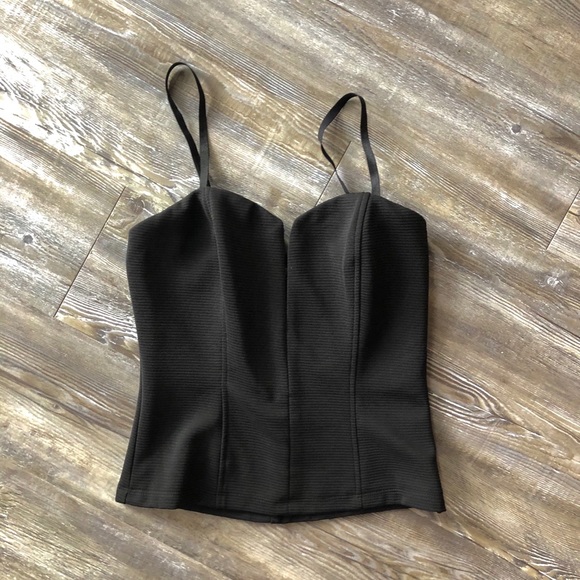 Guess Tops - Black Deep V Bustier top sexy